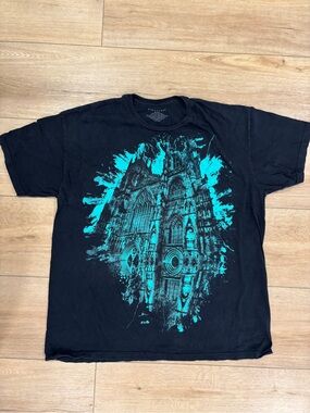 Structure electric gothic cathedral vintage tee size xl goth biker emo